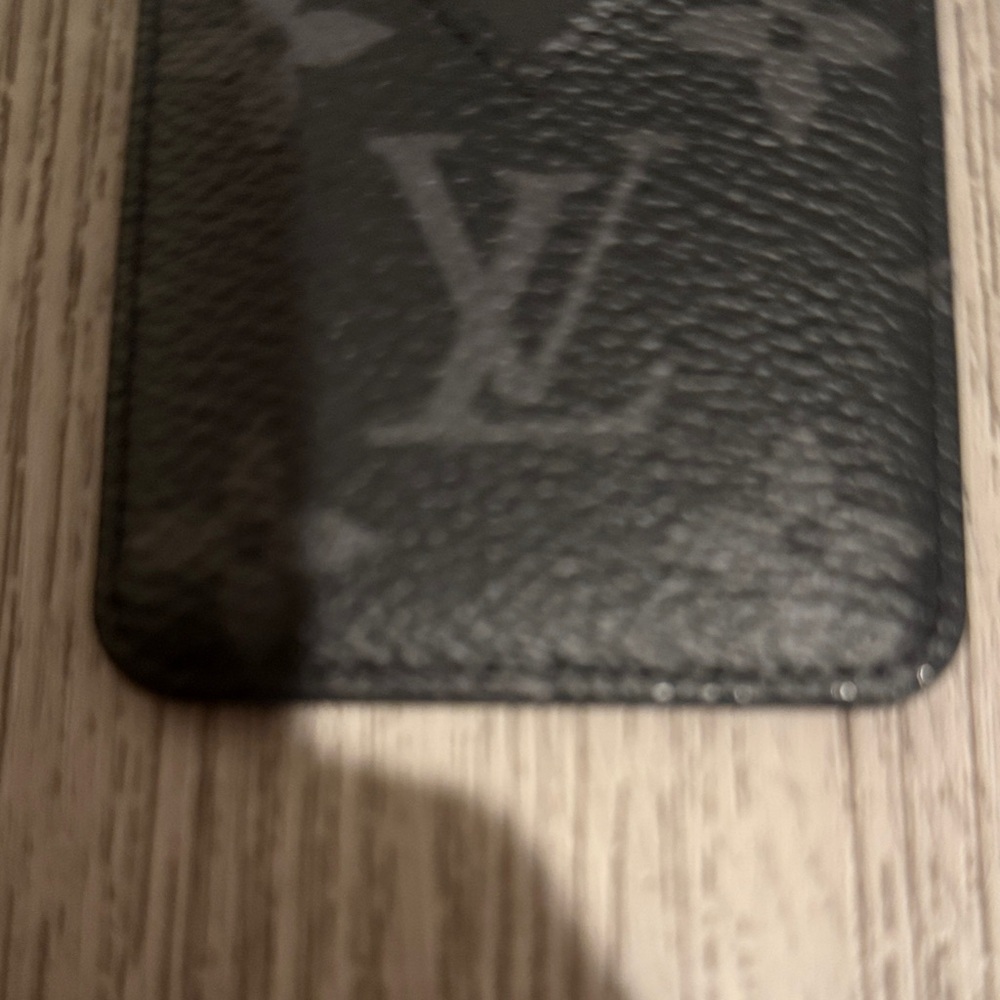 Authentic Louis Vuitton Black Leather Card Holder - Picture 2 of 6